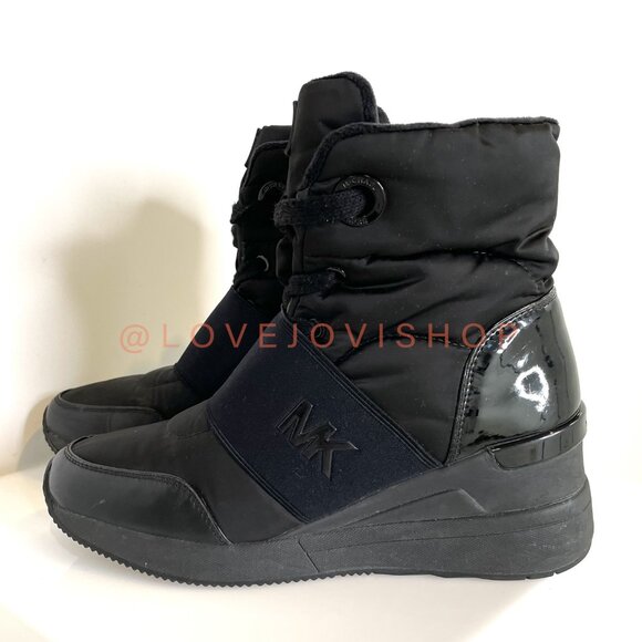 Athleisure | Michael Kors Shay Sneaker Boot "Blacked Out" Nylon | Winter Utility - Picture 4 of 11